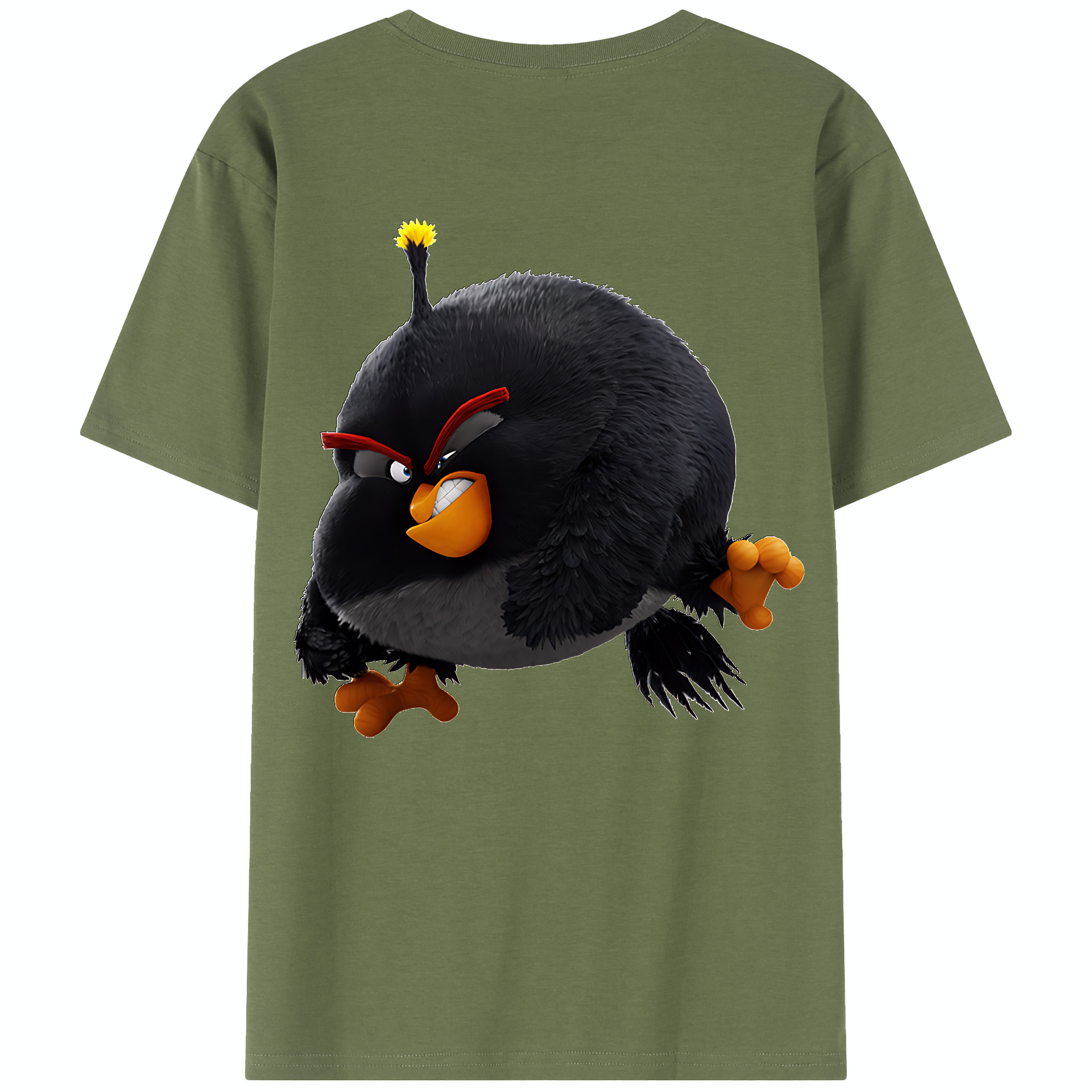（画像用） Angry Birds アングリーバード 綿100％半袖Tシャツ（背面プリント）